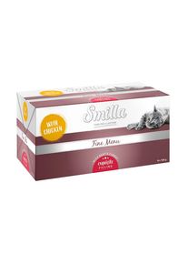Smilla Fine Menu met Voortreffelijke Vulling 24 x 100 g.- Kip, rundvlees en wortel