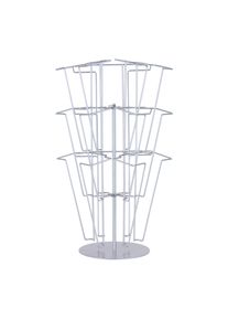 1 Tafelfolderhouder JACKSON , draaibaar, metaal 9 x A4,, staal, zilver