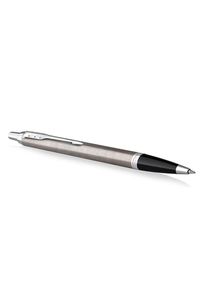 Parker IM Kugelschreiber | Edelstahl mit Chrom-Zierteilen | mittlere Spitze mit blauer Tinte | Geschenkbox