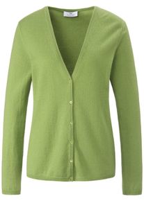 Peter Hahn - Vest van 100% kasjmier model Cora, groen, Maat 36, kasjmier