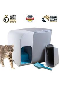 elly&bruce Katzentoilette Cloou grau/ weiß
