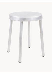 Frama Stołek z metalu Tasca Srebrny Metal Ø 39 x W 46 cm