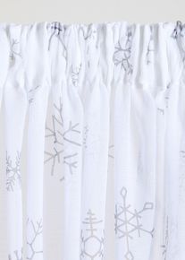 Gardin av återvunnen polyester snöflingor (1-pack) - vit - storlek 245x135 cm - bonprix