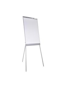 Flip-over met whiteboard, driepoot, kunststof|aluminium, wit|grijs
