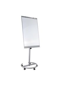 Flip-over met whiteboard, op wieltjes, kunststof|aluminium, wit|grijs