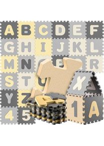 Spielwerk Alfombra puzzle Infantil XXL 3,3m² 86 piezas gris