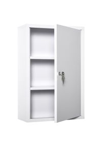 kleankin 24''x16'' Steel Wall Mount Medicine Cabinet 3 Tier First Aid Kit Home Emergency Box for Bathroom Kitchen,Lockable w/2 Keys|Aosom Ireland