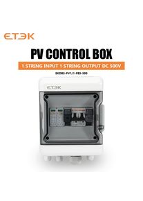 ETEK 500V PV Combiner Box 1 String Input 1 String Output With Lightning Protection Solar photovoltaic DC Waterproof Box IP65