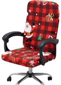 Chritmas Office Chair Covers Universal Protective Stretchable Slipcover For Modern Simplism Style High Ba Chair (No Chair)…