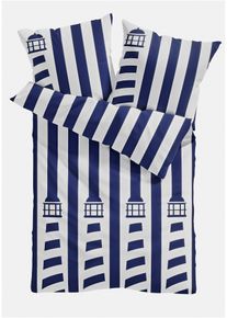 Parure de lit phares - bleu - taille 135x200 cm avec coton - bonprix