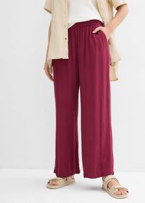 Pantalon palazzo en viscose douce - rouge - taille 42 - Viscose - bonprix