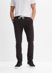 Pantalon droit stretch à taille élastiquée Regular Fit - noir - taille 46 avec coton - bonprix
