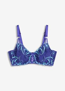 Soutien-gorge minimiseur à broderies - bleu - taille 90G - bonprix