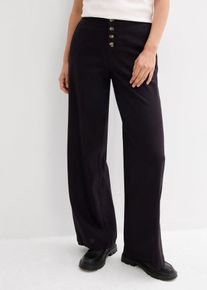 Pantalon palazzo en lin mélangé - noir - taille 40 - lin,Viscose - bonprix