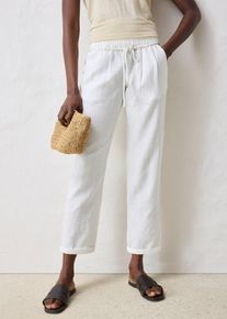 Pantalon taille élastiquée 100 % lin - blanc - taille 54 - lin - bonprix