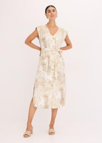 Robe en viscose et ceinture (ens. 2 pces) - beige - taille 54 - bonprix