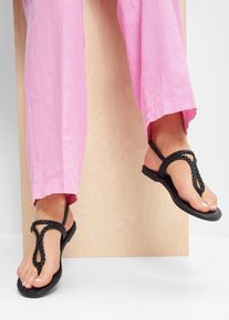 Sandales entredoigt - noir - taille 38 - bonprix