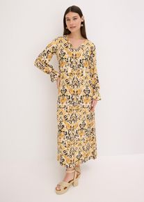 Robe caftan imprimée en viscose fluide - blanc - taille 46 - Viscose - bonprix