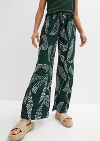 bonprix Mujer, Pantalón Marlene de viscosa, verde, 40