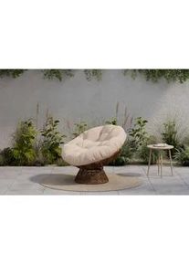Ambia Garden Garten-Relaxsessel , Beige , Metall, Kunststoff , Füllung: Baumwolle (recycelt) , 96x86x78 cm , Gartenmöbel, Gartenliegen, Liegestühle