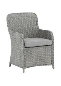 Gardenson Gartenstuhl-Set , Grau , Metall, Kunststoff, Textil , Rundrohr , 62x94.5x65 cm , Gartenmöbel, Gartensessel, Gartenstühle
