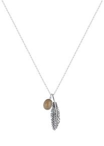 Kuzzoi Heren Ketting donkerbeige / zilver 60