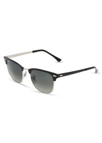 Ray-Ban RB 3716 CLUBMASTER METAL | okulary przeciwsłoneczne | Kształt okularów: browline, minerał, czarny