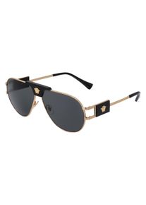 Versace VE2252 | okulary przeciwsłoneczne | Kształt okularów: pilotki, tworzywo sztuczne, czarny