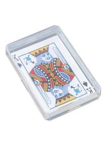 10 Playing card boxes 97 x 65 x 15 mm, base+lid, PP, transparent