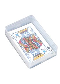 10 Playing card boxes 97 x 65 x 24 mm, base+lid, PP, transparent