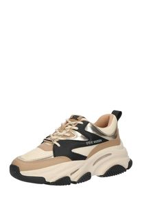 Steve Madden Dames Sneakers laag 'Progressive' beige / lichtbruin / zwart / zilver 36