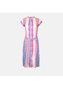 LIEBLINGSSTÜCK LIEBLINGSSTÜCK Dames Jurk 'Naima' donkerblauw / oranje / pink / wit 34