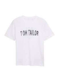 Tom Tailor Koszulka dla mężczyzn niebieska noc / jasnoniebieski / biały Rozmiar M