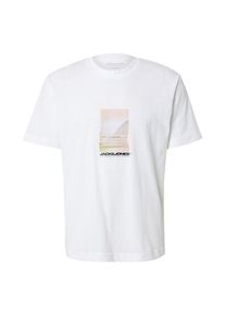 Jack & Jones JACK & JONES Koszulka 'JCOSAGO' dla mężczyzn piaskowy / czarny / biały Rozmiar S