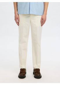 Selected Homme Bundfaltenhose Herren weiß Größe 48
