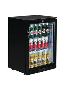 Arrière-bar une porte pivotante Polar Série G noir 128L| Professionnel | HoReCa | CHR