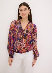 Blusa in chiffon fantasia - Blu - Taglia 42 - bonprix