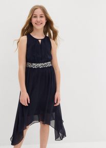 Abito in chiffon con paillettes, Blu, Taglia 164, bonprix