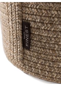 Pouf d'intérieur et d'extérieur Noe natural 40x40x43 cm - Tapis poil court design moderne pour salon