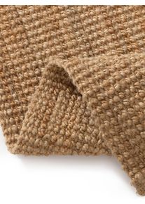 Tapis poil ras de jute Svea natural 60x90 cm - Tapis poil court design moderne pour salon