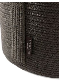 Pouf d'intérieur et d'extérieur Noe Gris foncé 40x40x43 cm - Tapis poil court design moderne pour salon