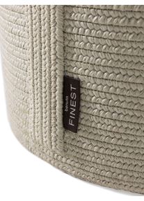 Pouf d'intérieur et d'extérieur Noe Gris clair 40x40x43 cm - Tapis poil court design moderne pour salon