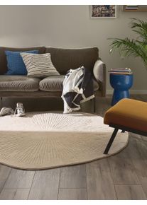 benuta Pop Dywan nadający się do prania Pam beżowy ø 200 cm okrągły