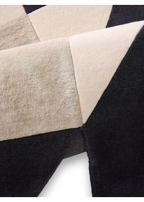 Cubes Noir & Blanc 160x230 cm - Tapis poil court design moderne pour salon