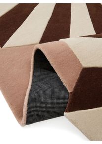 benuta Finest Dywan Pli różowy 160x230 cm Wełna Abstrakcyjny,Geometryczny,Structure