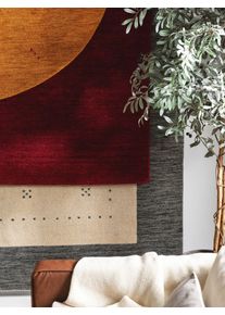 benuta Nest Tapis de couloir en laine Jamal Rouge 70x200 cm - Tapis en fibres naturelles