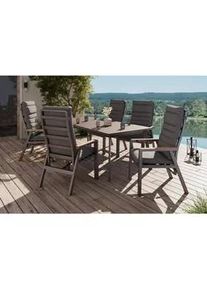 Ambia Garden Garten-Relaxsessel , Naturfarben, Dunkelgrau , Metall, Kunststoff, Textil , Füllung: Schaumstoff , 60x110x74 cm , Gartenmöbel, Gartenliegen, Liegestühle