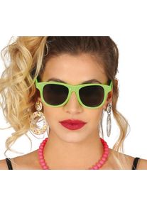 Lunettes des années 80 vert fluo
