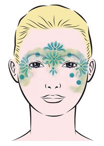 Eulenspiegel Blomstermakeup-skabelon