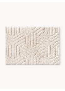 Antypoślizgowa mata łazienkowa Fatu Beżowy Bawełna S 50 x D 70 cm | Westwing Collection